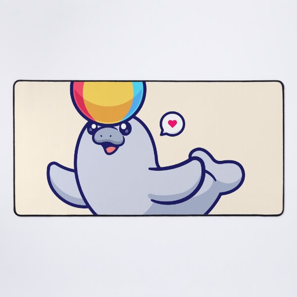 Item preview, "Cute Seal Playing Beach Ball: Adorable Cartoon Vector Icon designed and sold by hjian8219.
