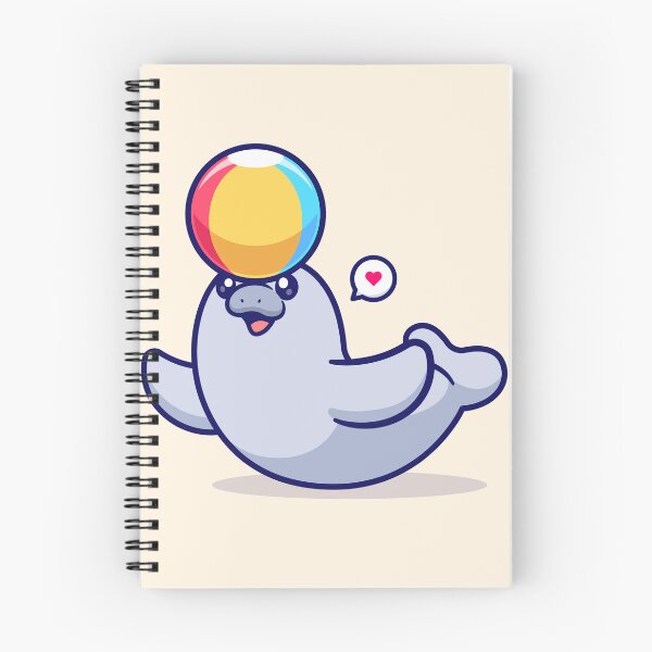 Item preview, "Cute Seal Playing Beach Ball: Adorable Cartoon Vector Icon designed and sold by hjian8219.