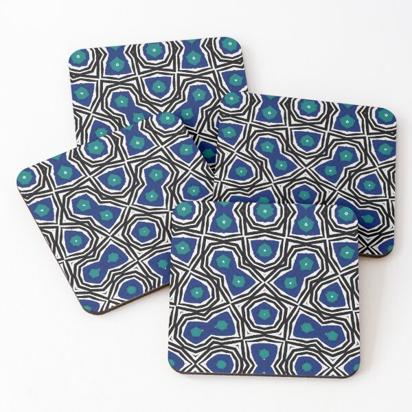 Item preview, Mystic Rhombus: Dark Blue Penrose Seamless Tiling Pattern designed and sold by EnchantedDecor.