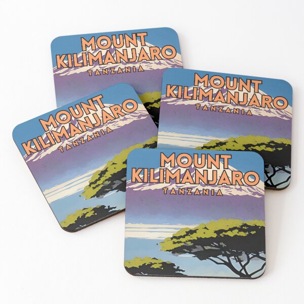 Item preview, Mount Kilimanjaro Tanzania Vintage Travel designed and sold by ZionPosteria.
