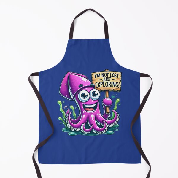 Item preview, Exploring Cartoon Squid - Fun and Adventurous Ocean Design designed and sold by Marvvinekk.