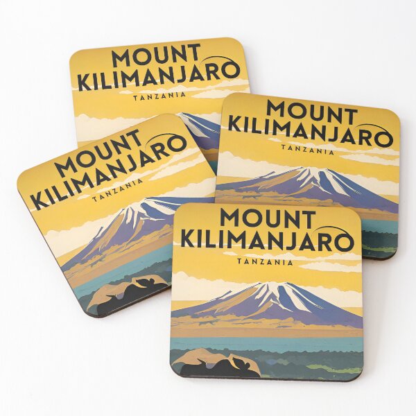 Item preview, Mount Kilimanjaro Tanzania Vintage designed and sold by ZionPosteria.