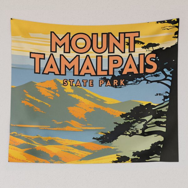 Item preview, Mount Tamalpais State Park Retro Travel Poster designed and sold by ZionPosteria.