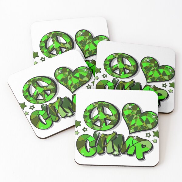 Item preview, Peace Love Camp Green  designed and sold by StaceyZ.