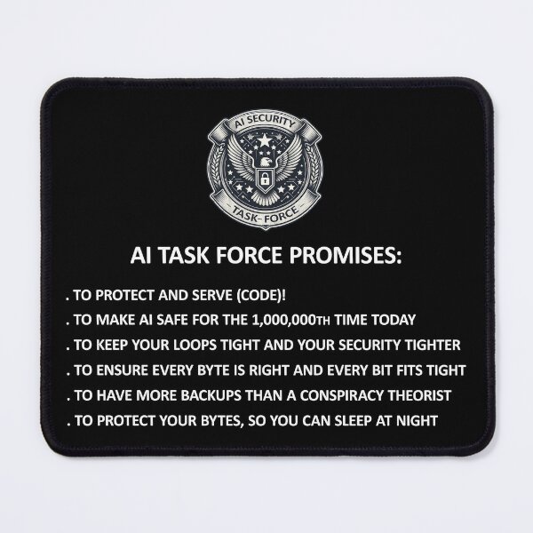 Item preview, AI Security Task Force Promises Funny Stuff designed and sold by SportsT-Shirts.