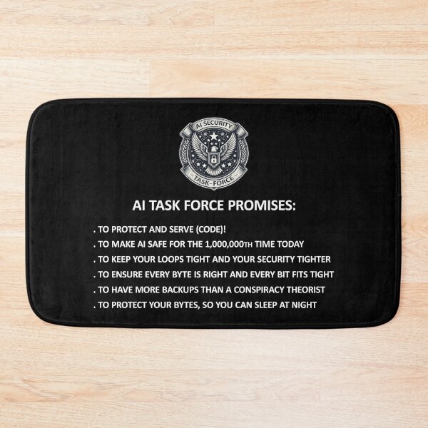 Item preview, AI Security Task Force Promises Funny Stuff designed and sold by SportsT-Shirts.