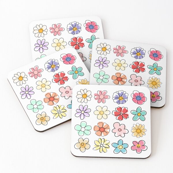 Item preview, Colourful Doodle Flowers designed and sold by Fadastic.