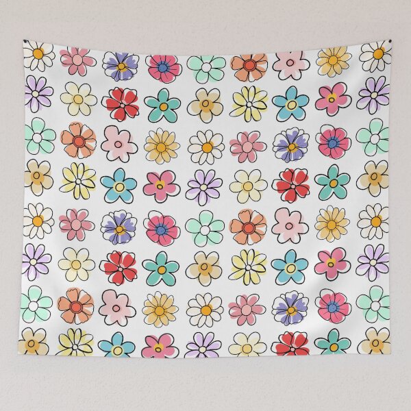 Item preview, Colourful Doodle Flowers designed and sold by Fadastic.