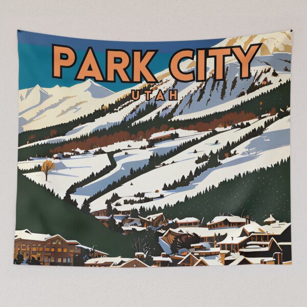 Item preview, Park City Utah Retro Travel designed and sold by ZionPosteria.