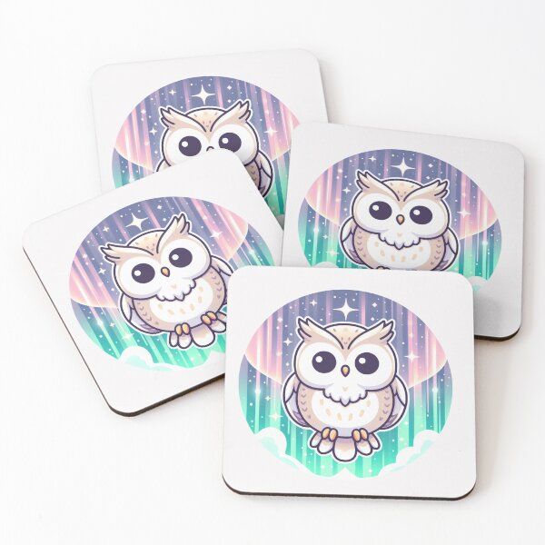 Item preview, black northern lights Owl designed and sold by LemuellTrends.