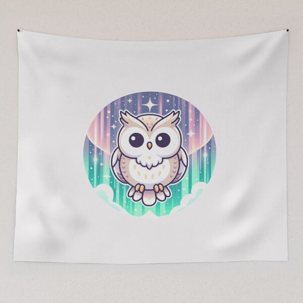 Item preview, black northern lights Owl designed and sold by LemuellTrends.