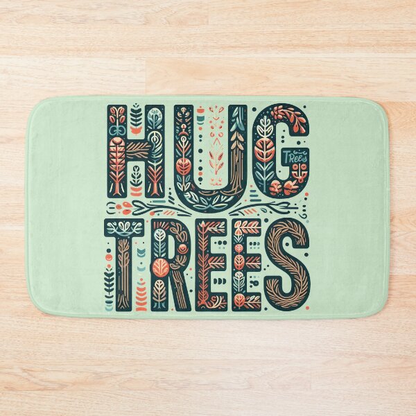 Item preview, Hug Trees, typography designed and sold by maxmaj.