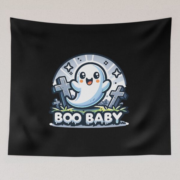 Item preview, Halloween Ghost Boo Baby Cemetery designed and sold by sparsonboutique.