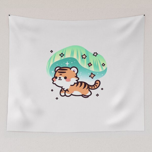 Item preview, black northern lights Tiger designed and sold by LemuellTrends.