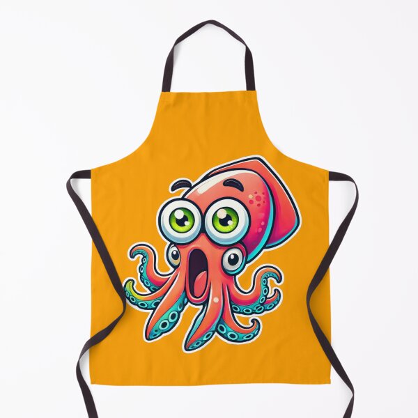 Item preview, Shocked Cartoon Squid - Fun and Surprised Ocean Creature designed and sold by Marvvinekk.