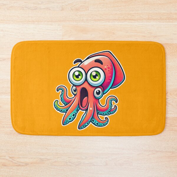 Item preview, Shocked Cartoon Squid - Fun and Surprised Ocean Creature designed and sold by Marvvinekk.