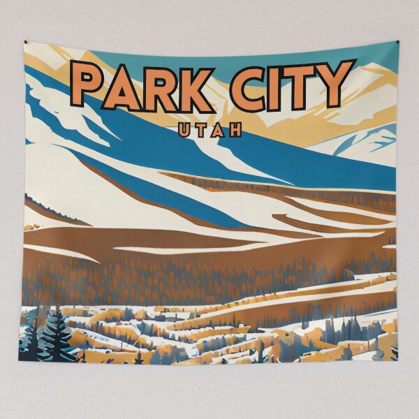 Item preview, Park City Utah Vintage Retro Travel Poster designed and sold by ZionPosteria.