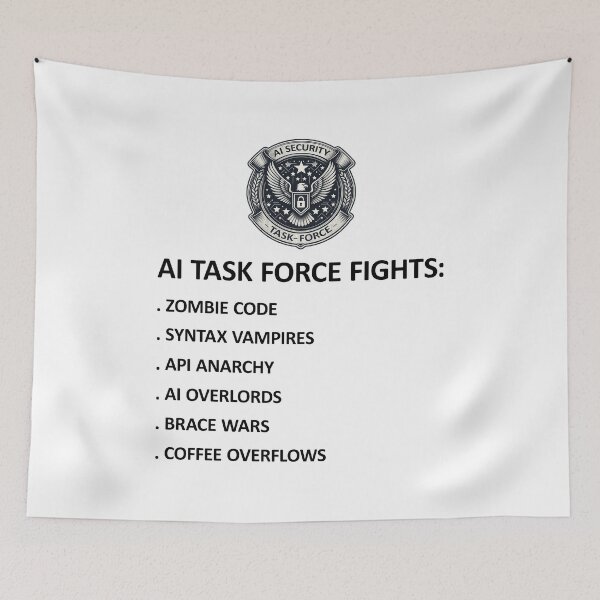 Item preview, AI Security Task Force Fights Funny Stuff designed and sold by SportsT-Shirts.