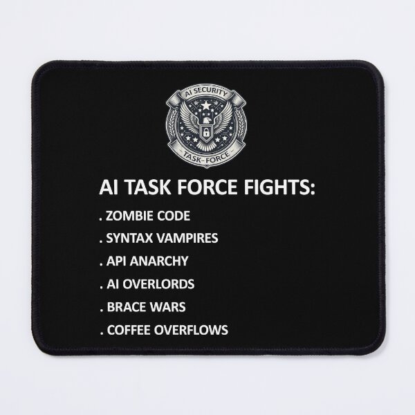 Item preview, AI Security Task Force Fights Funny Stuff designed and sold by SportsT-Shirts.