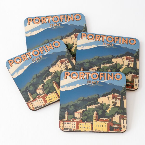 Item preview, Portofino Italy Travel Art Vintage designed and sold by ZionPosteria.