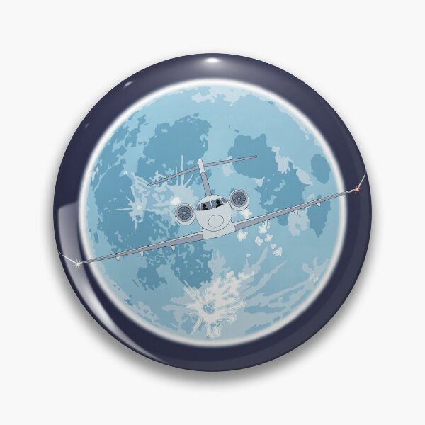 Item preview, Bombardier Challenger 350 Jet Blue Moon Night Flight Design designed and sold by skye-studio.