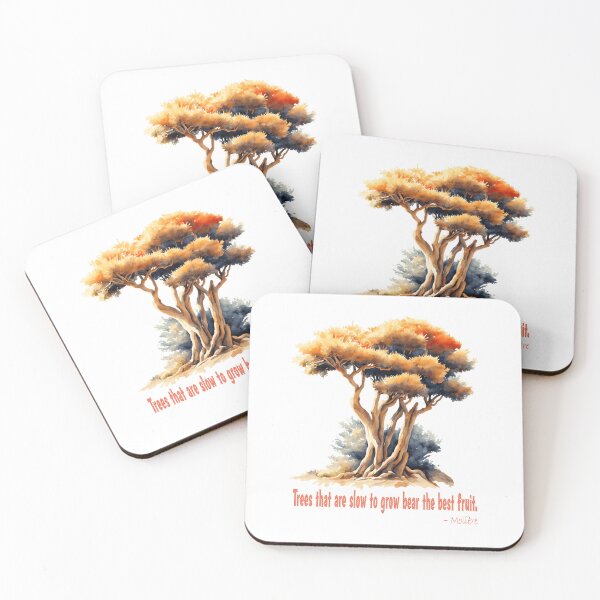 Item preview, Trees that are Slow to Grow Inspirational Moliere Quote designed and sold by Bliss Find And Design.