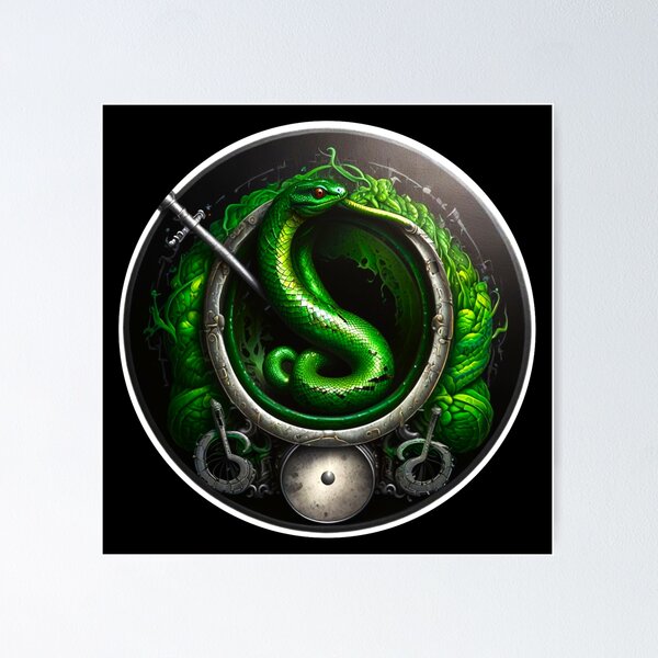 Item preview, Magnificent neon green steampunk snake designed and sold by Astralia.