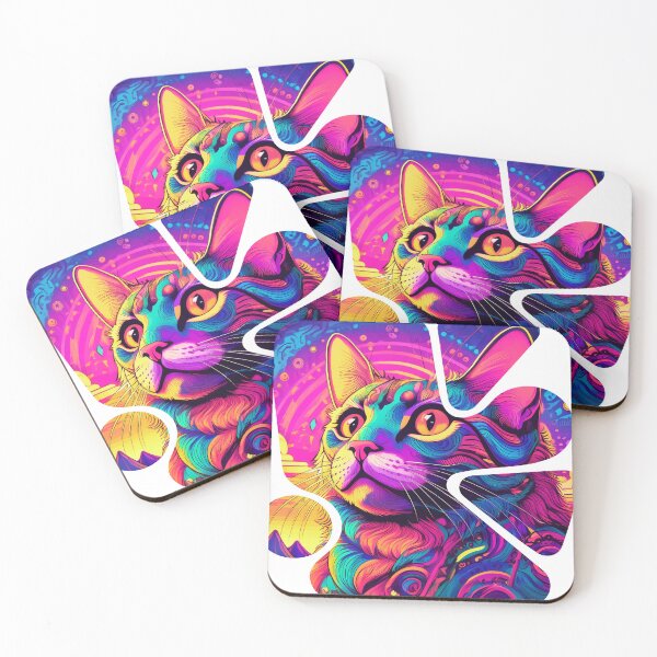 Item preview, Cat Vapor Wave designed and sold by lnwza-Shop.