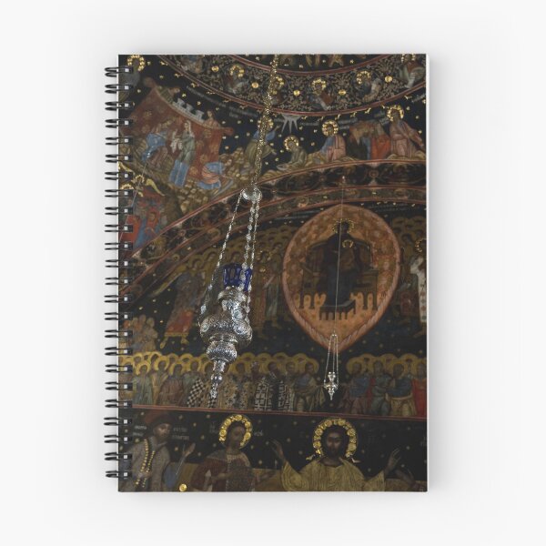Item preview, Silver Vigil Lamps with Frescoes of the Madonna and Many Saints designed and sold by Georgia Mizuleva.
