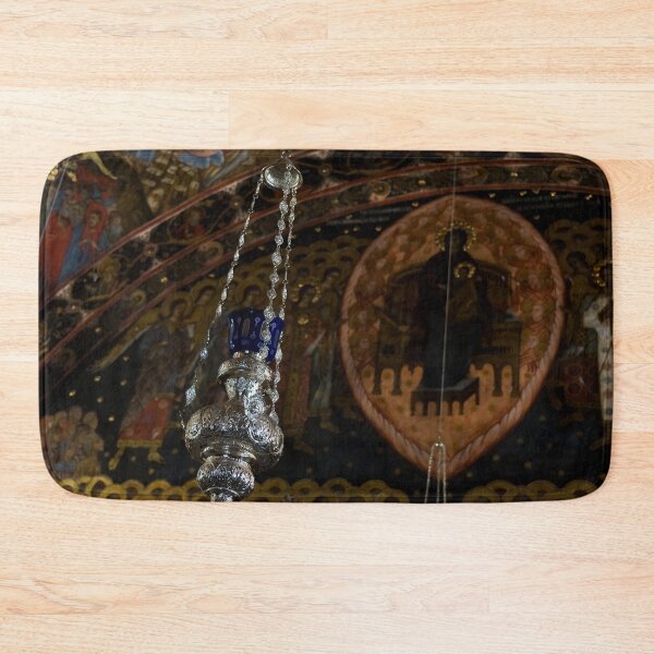 Item preview, Silver Vigil Lamps with Frescoes of the Madonna and Many Saints designed and sold by Georgia Mizuleva.