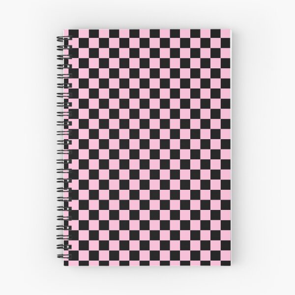 Item preview, Small Checkered - Black and Cotton Candy Pink designed and sold by JustPatterns2.