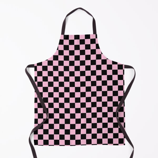 Item preview, Small Checkered - Black and Cotton Candy Pink designed and sold by JustPatterns2.