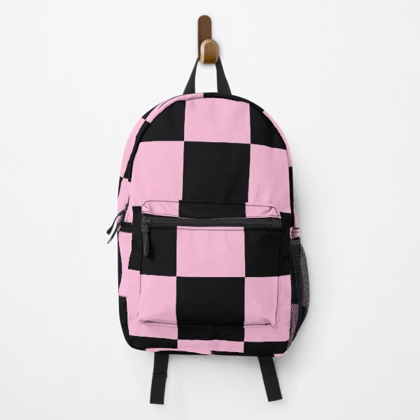 Item preview, Large Checkered - Black and Cotton Candy Pink designed and sold by JustPatterns2.