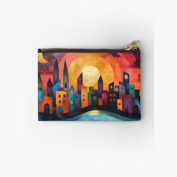 Item preview, Colorful Whimsical Cityscape designed and sold by NeoNebulaArt.