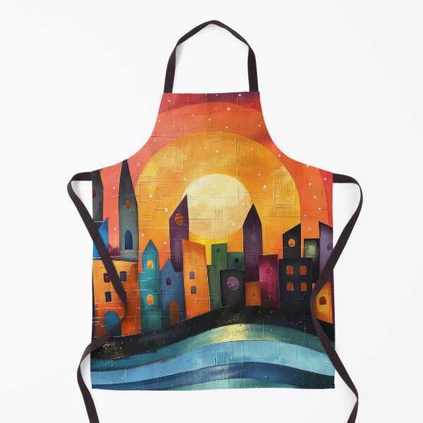 Item preview, Colorful Whimsical Cityscape designed and sold by NeoNebulaArt.