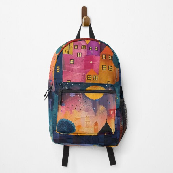 Item preview, Colorful Whimsical Cityscape designed and sold by NeoNebulaArt.