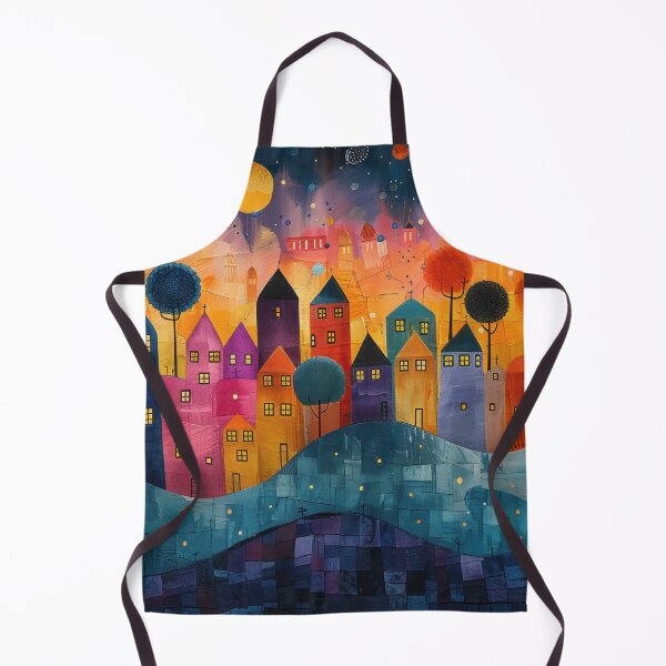 Item preview, Colorful Whimsical Cityscape designed and sold by NeoNebulaArt.