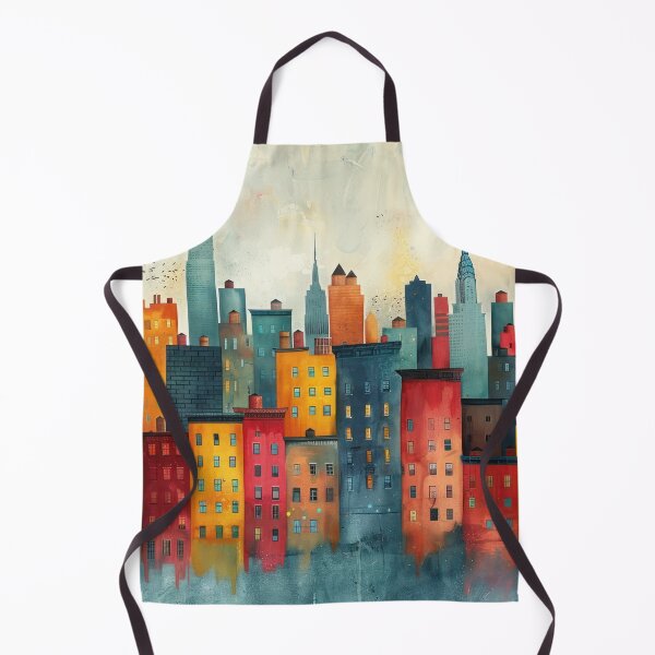 Item preview, Colorful Whimsical Cityscape designed and sold by NeoNebulaArt.