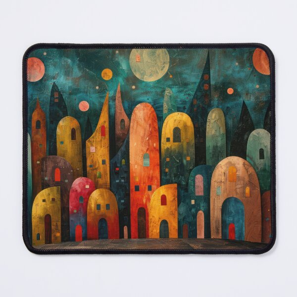 Item preview, Colorful Whimsical Cityscape designed and sold by NeoNebulaArt.