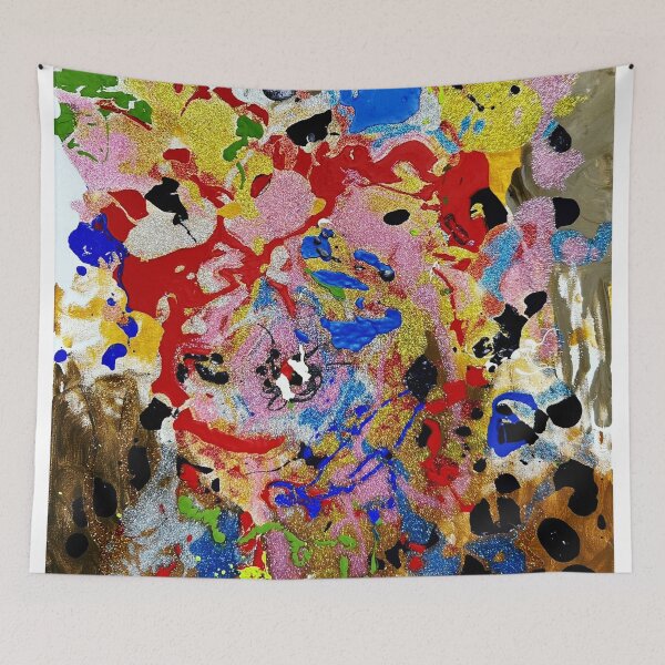 Item preview, Abstract Art "Tornado at a Toy Factory". Cosmos Collection designed and sold by PerfectDay2Play.