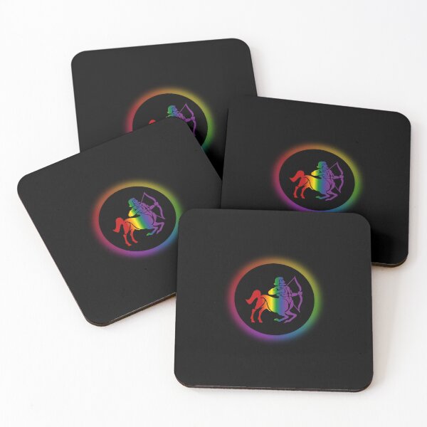 Item preview, Sagittarius Star Sign Graphic LGBTQ, Sagittarius Symbol graphic with rainbow background, Horoscope Unisex T-shirt, LGBTQ Astrology tees gift ideas, Astrology tees,  designed and sold by PrideBeProud.