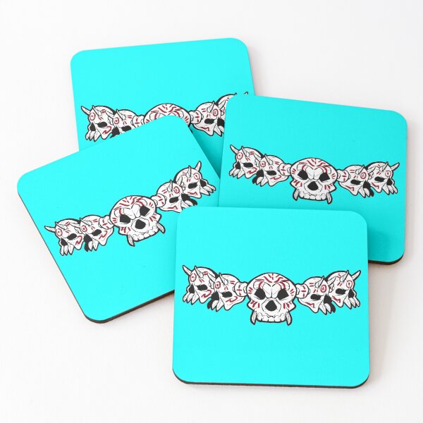Item preview, Row of Skulls Jolly Roger (Cyan) designed and sold by MurpheusTech.