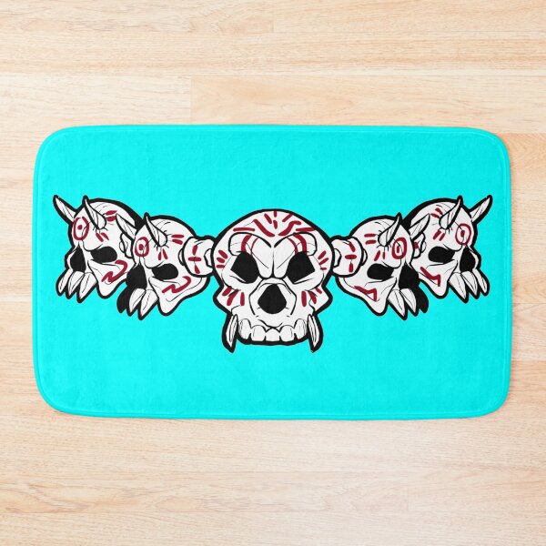 Item preview, Row of Skulls Jolly Roger (Cyan) designed and sold by MurpheusTech.