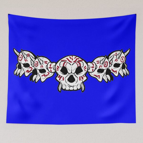 Item preview, Row of Skulls Jolly Roger (Blue) designed and sold by MurpheusTech.