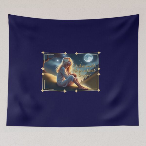Item preview, Girl gazing at the sky in the moonlight designed and sold by DreamersMakings.
