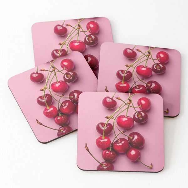 Item preview, Pink Cherry Flatlay Photography designed and sold by thegirlyshoppe.