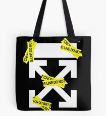 Off White Line Cross Tote Bag