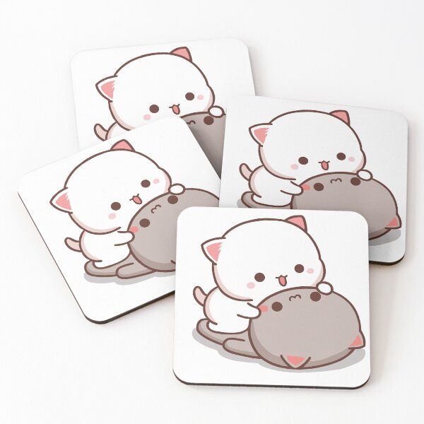 Item preview, Mochi Peach goma cat love romance  designed and sold by ThePurplePrints.