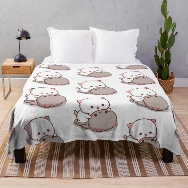 Item preview, Mochi Peach goma cat love romance designed and sold by ThePurplePrints.
