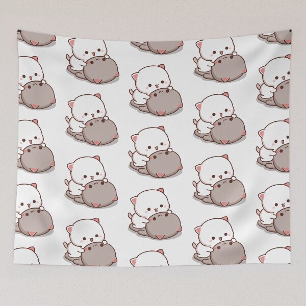 Item preview, Mochi Peach goma cat love romance  designed and sold by ThePurplePrints.
